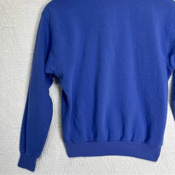 Vintage 85 Patagonia Womens 9 10 Sweatshirt Henley Snap Crew Pullover Indigo Top - Picture 15 of 16